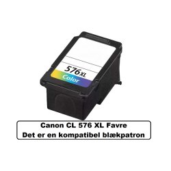 Canon Sampack med 3x pg 575XL BK og 2x cl 576XL CMY kompatibel blkpatroner indeholder 66ml ialt.