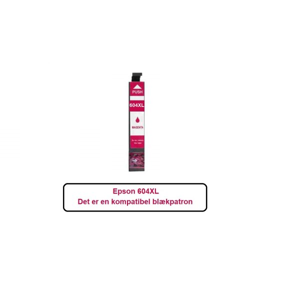 Epson 604XL Magenta (Rd) er en kompatibel blkpatron den indeholder hele 10ml.