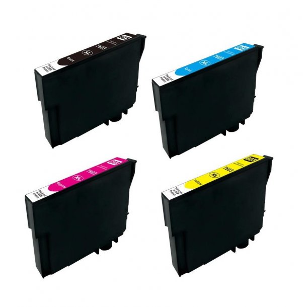 Sampack med 4 styk Epson 603XL kompatibel blkpatroner indeholder 49ml ialt.