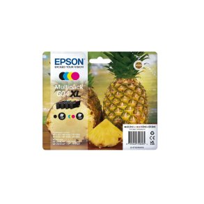 Sampack med 4 styk Epson 604 XL originale blkpatroner indeholder 20,9 ml ialt.