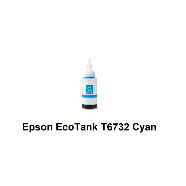 Epson EcoTank T6732 Cyan (bl) kompatibel Blkrefill Indeholder 70ml.