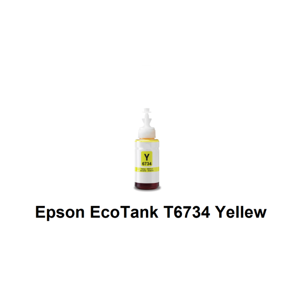 Epson EcoTank T6734 Yellew (gul) kompatibel Blkrefill Indeholder 70ml.