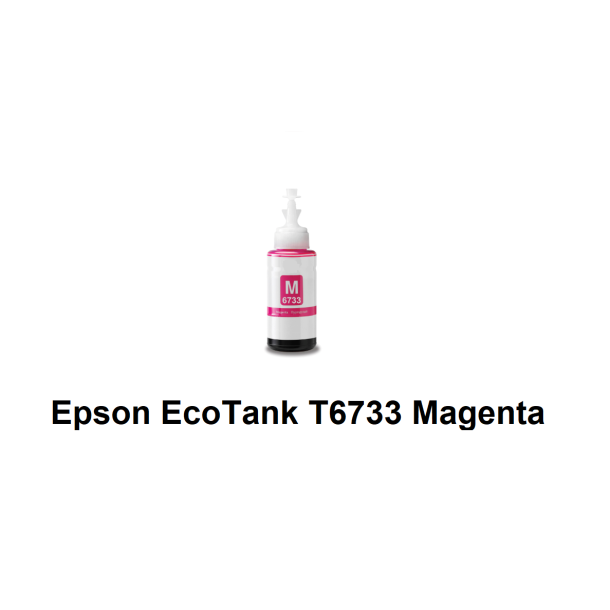 Epson EcoTank T6733 Magenta (rd) kompatibel Blkrefill Indeholder 70ml.