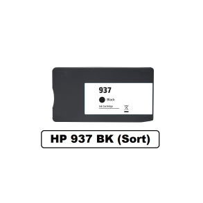 HP 937e BK (sort) kompatibel blkpatron indeholder 50ml.