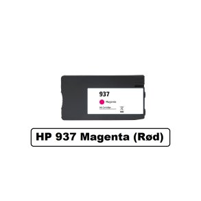 HP 937e Magenta (rd) kompatibel blkpatron indeholder 26ml.