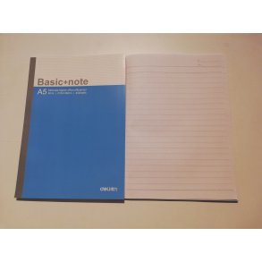 1 styk Notesblok i A5 med Linjer med 40 ark.