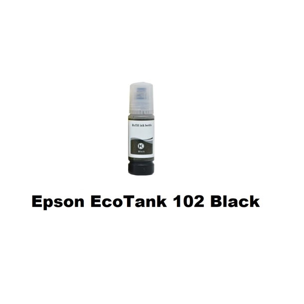 Sammenpak med 4 styk Epson 102 BK-c-m-y er kompatibel Blkrefill Indeholder 350ml.