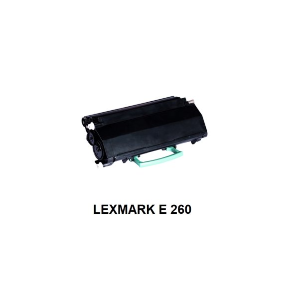 Lexmark E 260 Kompatibel med Lexmark E 260 printer 3500 sider v/5%.