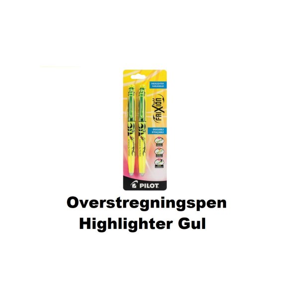 Highlighter/Overstregningstuscher med en 3,8 mm bred streg med Gul Overstregning farve.