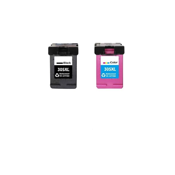 Sampack HP 305XL BK hp 305XL CMY Kompatibel blkpatroner som indeholder hele 35 ml ialt.