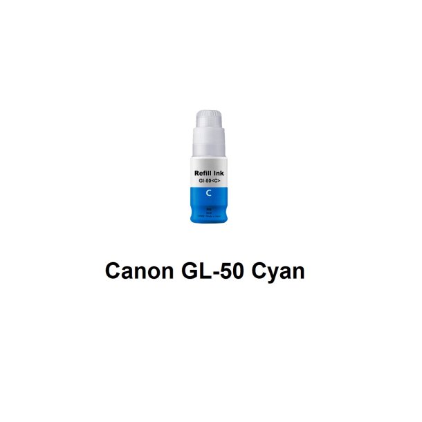 Canon GL 50 Cyan (bl) kompatibel Blkrefill Indeholder 70 ml.