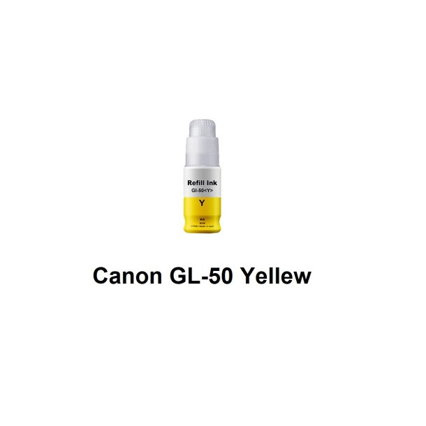 Canon GL 50 Yellew (gul) kompatibel Blkrefill Indeholder 70 ml.