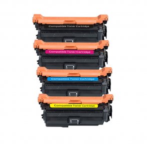 Sampack med 4 styk CE260X CE261A CE262A CE263A. Kompatibel med HP647a/648a. printer 17,000/11,000 sider v/5%.