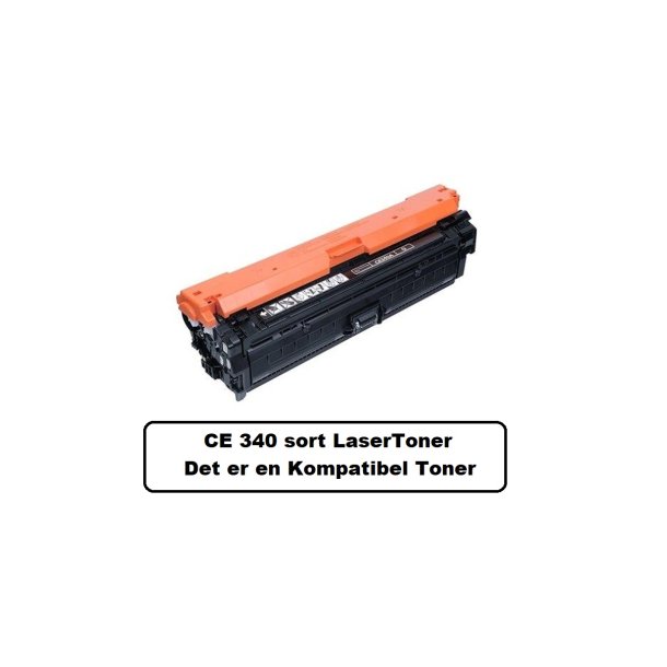 HP 651A / CE 340A BK (sort) Lasertoner Kompatibel med HP 651A Printer 13500 sider v/5%