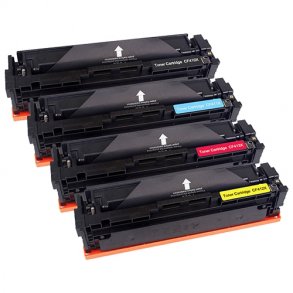 Sampack 4styk lasertoner CF 410X-CF 411X-CF 412X-CF 413X printer 21,500 sider v/5%