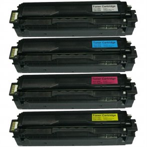 Sampack med 4styk CLP 504S/415N BK-C-M-Y lasertoner Kompatibel med Samsung.(printer 7900 sider v/5%.)