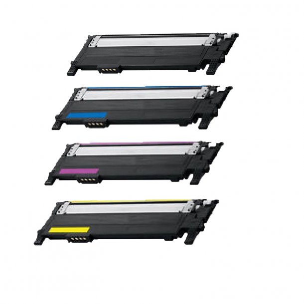 Sampack med 4styk CLP 406/360 BK-C-M-Y lasertoner Kompatibel med Samsung.(printer 4500 sider v/5%.)