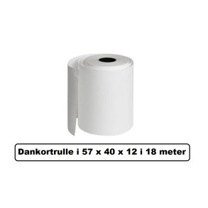 60 styk Dankortrulle i 57 x 40 x 12 i 18 meter.