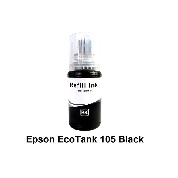 Epson 105 BK (sort) kompatibel Blkrefill Indeholder 140ml.