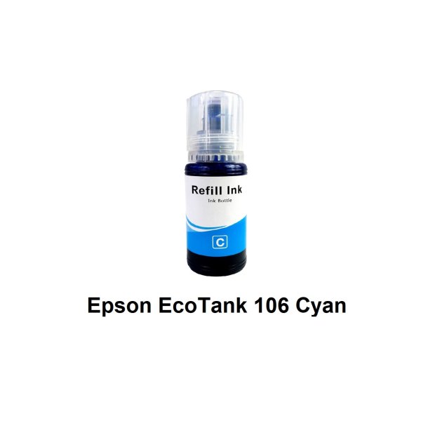 Epson 106 Cyan (Bl) kompatibel Blkrefill Indeholder 70ml.