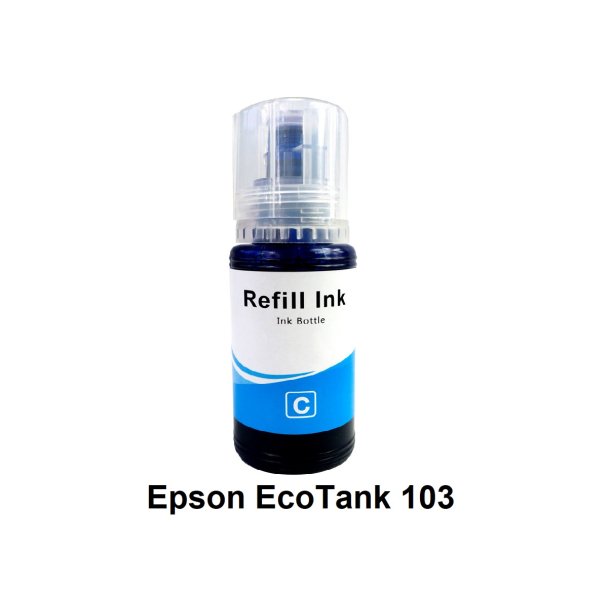 Epson 103 Cyan (Bl) kompatibel Blkrefill Indeholder 70ml.