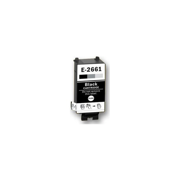 Epson 266 sort kompatibel blkpatron med 2661 BK indeholder 11,5ml