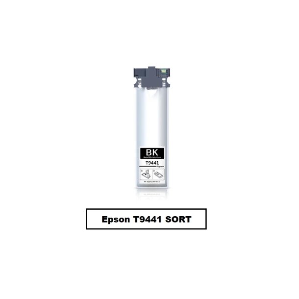 Epson T9441 BK (sort) er en kompatibel blkpatron den indeholder hele 37,5ml.