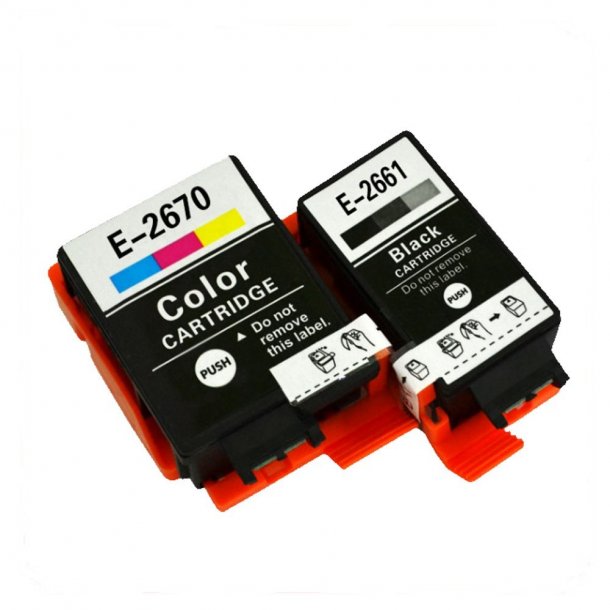 Epson Sampack 1x 266 1x 267 kompatibel blkpatroner med 2661/2670 indeholder 23,5 ml.