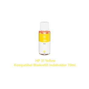HP 31 Yellew (gul) kompatibel Blkrefill Indeholder 70ml.