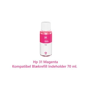 HP 31 Magenta (Rd) kompatibel Blkrefill Indeholder 70ml.