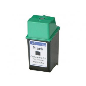 HP 26XL BK kompatibel blkpatron indeholder 40 ml.