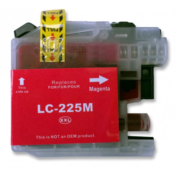 Brother LC 225XL r&oslash;d kompatibel bl&aelig;kpatron med 15 ml.