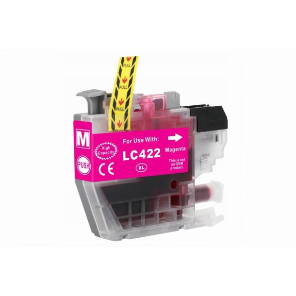  Brother Sampack med 4 styk LC 422XL Kompatibel blkpatron indeholder 114 ml ialt.