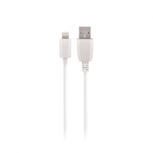 Lader til 220V 2,1A i hvid farve med 1 m lightning kabel en hurtig oplader.