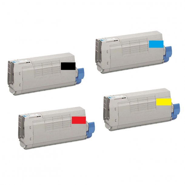 OKI 710/711BK-CMY Pakke med 4 styk kompatibel med OKI Printer 11,000/11,500 sider v/5%.