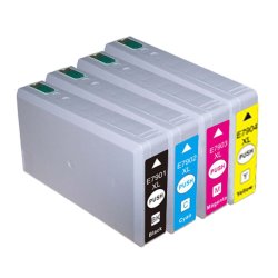 Epson sampack med 4 styk T7901-2-3-4. Erstatter Epson T7901,2,3,4. indeholder 100 ML.