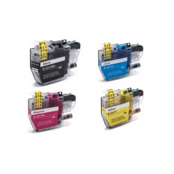 Sampack med 4 styk Brother LC 3211 kompatibel blkpatron printer 200 sider v5%.