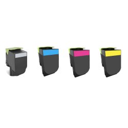 Lexmark Sampack 702 4styk Kompatibel toner med Lexmark printer 16500 sider v/5%.