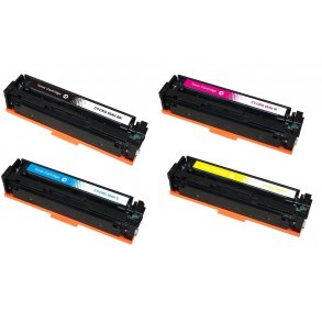 Sampack med 4 styk Canon 054H B,C,M,Y Kompatibel Lasertonerne 10,700 sider v/ 5%