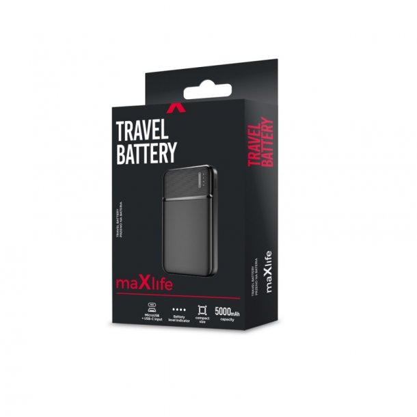 PowerBank fra maXlife med 5.000 mAh.