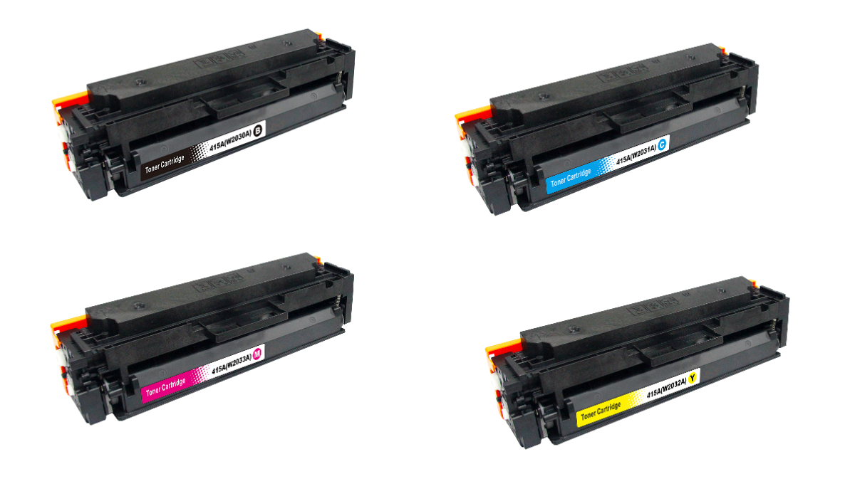 Sampack 4 styk Hp 415A/W2030-1-2-3A Kompatibel lasertoner.