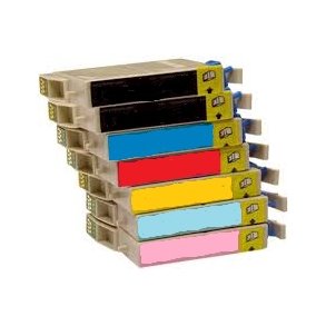 Epson sampack med 2x T0801, 1x 802, 803, 804, 805, 806. Erstatter Epson T0801 indeholder ialt 84 ml.