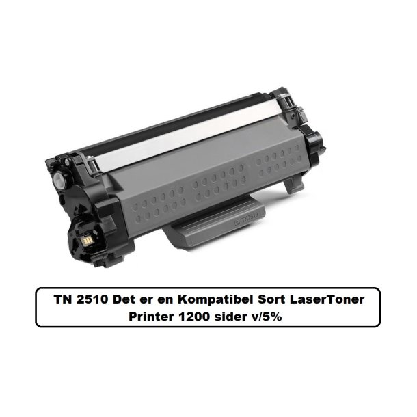 TN 2510 Kompatibel med Brother TN 2510 printer 1200 sider v/5%.