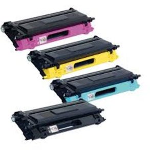 Brother Sampack med 4 styk TN 135 BK-C-M-Y Kompatibel lasertoner Printer 17,000 sider v/5%.