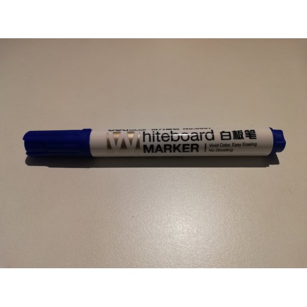 whiteboard marker i Bl Stregbredden varierer fra 1-3 mm.