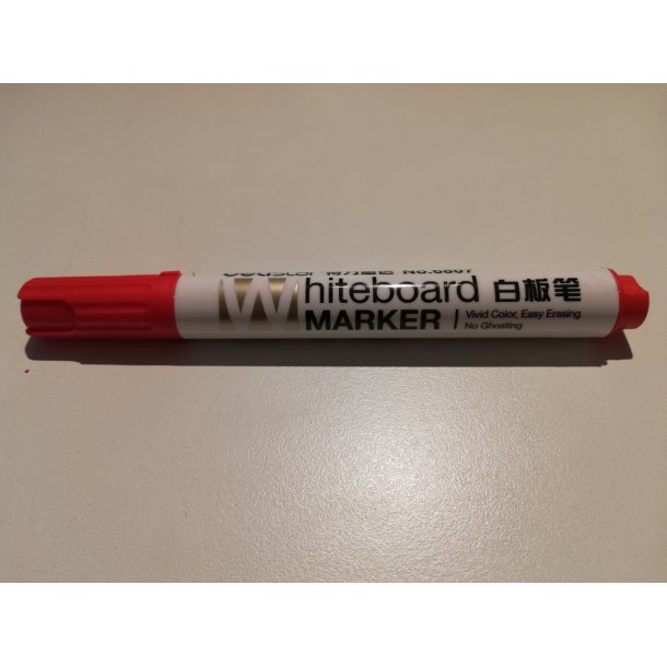 whiteboard marker i Rd Stregbredden varierer fra 1-3 mm.