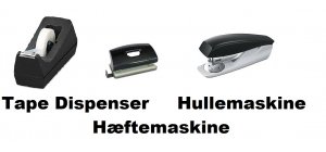 HULLEMASKINE-TAPE DISPENSER-HÆFTEMASKINE.